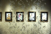 「鼻下長紳士回顧録」コーナーの様子。