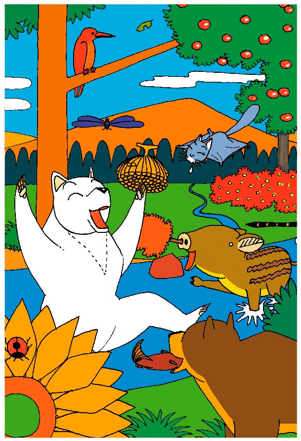 相原コージ個展のDM画像。