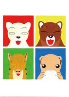 相原コージ個展の作品例。