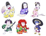 「おそ松さん×歌舞伎」のコラボイラスト。