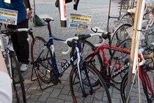 ドラマ「弱虫ペダル」で使用された自転車。