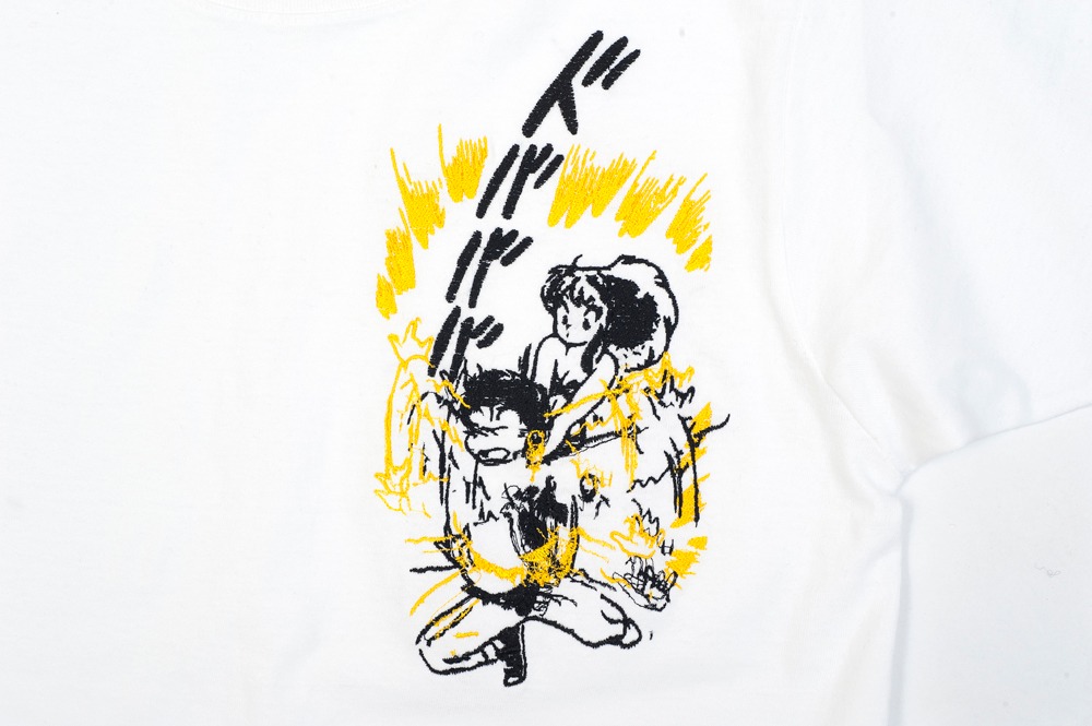 「うる星やつら グリッチ刺繍Tシャツ（電撃）」