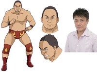 藤井大助の設定画と、草尾毅。