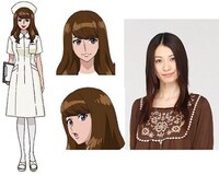 山科ルリコの設定画（左）と、千葉千恵巳。