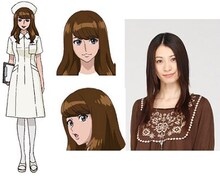 山科ルリコの設定画（左）と、千葉千恵巳。