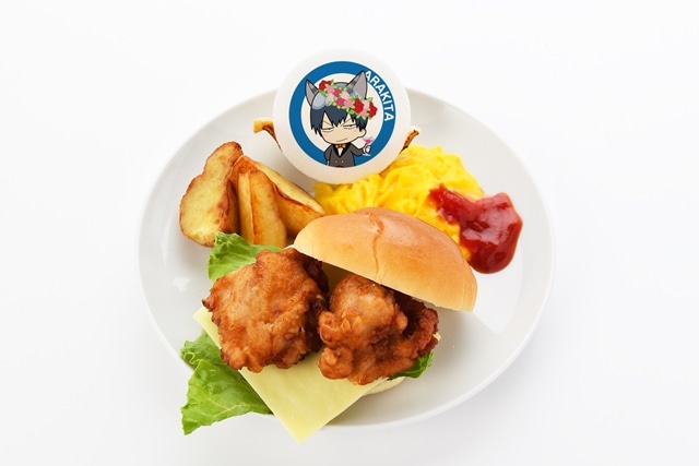 「『オレはもう腹ペコだ!!』野獣荒北の唐揚げバーガーセット」