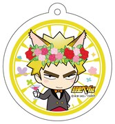 ゲーム屋台「ゴールを目指せ!!かたむけクライム」景品のアクリルストラップ（全16種）。