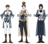 誕生日を迎える宍戸亮、跡部景吾、忍足侑士の描き下ろしイラスト。