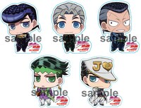 「撃退せよッ！クレイジー・ダイヤモンド」景品のダイカットステッカー（全5種）。