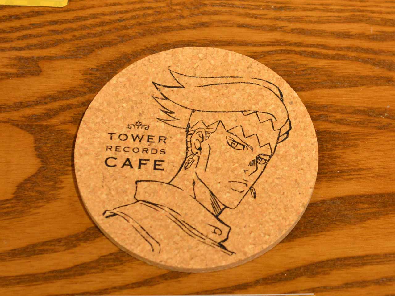 「ジョジョの奇妙な冒険 ダイヤモンドは砕けない × TOWER RECORDS CAFE コルクコースター」