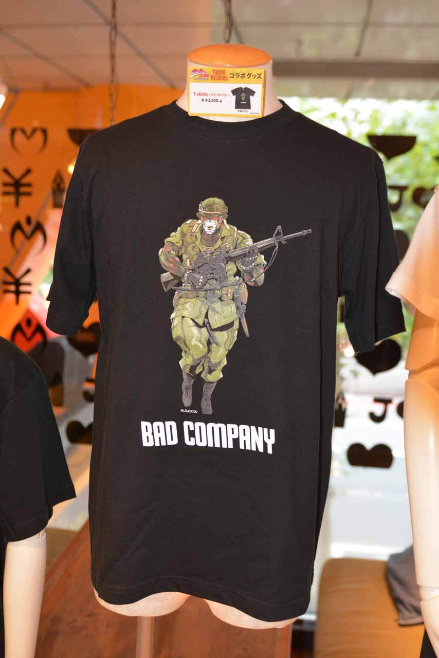 「ジョジョの奇妙な冒険 ダイヤモンドは砕けない × TOWER RECORDS T-shirts バッド・カンパニー」