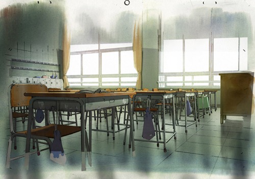 「『同級生 画帖』～アニメーション『同級生』ビジュアルブック～」より。