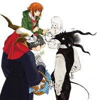 「魔法使いの嫁」と「とつくにの少女」のイメージ。