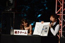 どちらも右側で「おはぎマン」を描いてしまった芹澤優と諏訪部順一。