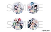 LOVE&ARTファンクラブ会員限定で販売される「『B-PROJECT』1st Anniversary Special缶バッジセット」のサンプル。