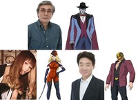 上段左から柴田秀勝と柴田が演じるミスターX。下段左から小林ゆう、小林が演じるミスX、島田敏、島田が演じるイエローデビル。