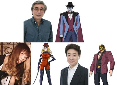 上段左から柴田秀勝と柴田が演じるミスターX。下段左から小林ゆう、小林が演じるミスX、島田敏、島田が演じるイエローデビル。