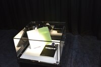 会場に展示された台本。