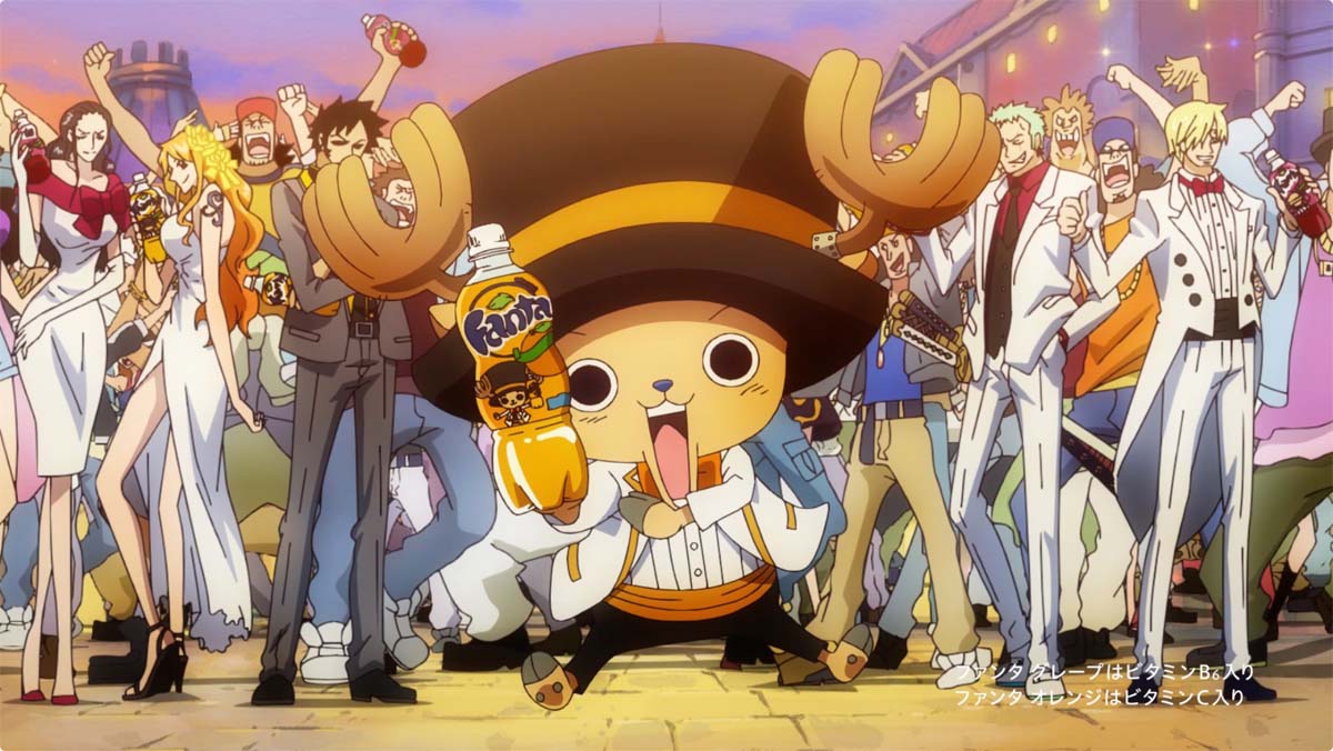 コラボCM「おいしさハジケる！ワンピースコラボ」編より。