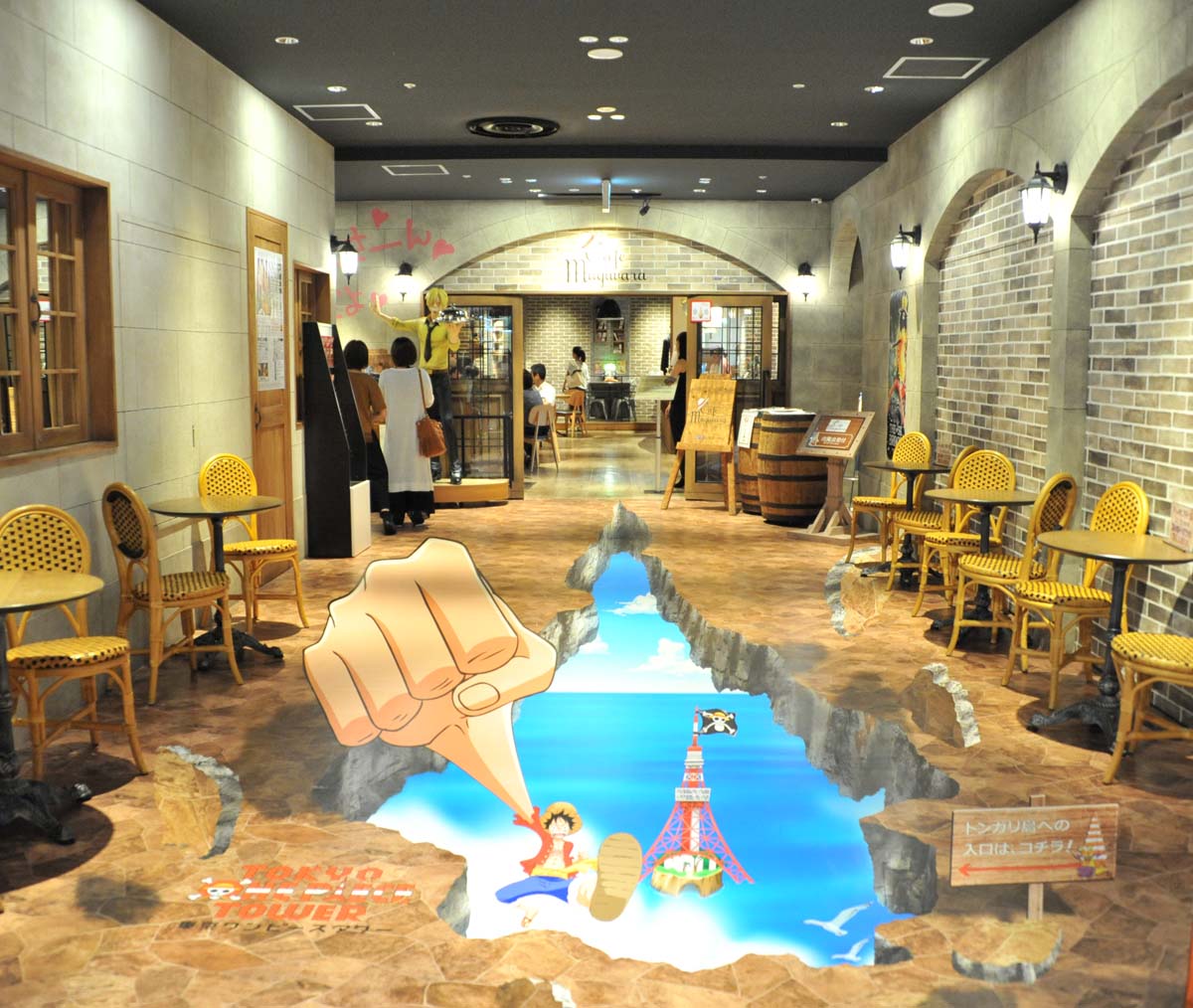 Cafe Mugiwara入り口の様子。