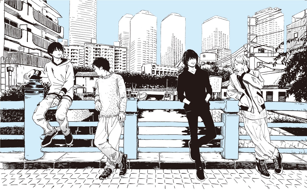 羽海野チカによるBUMP OF CHICKENのイラスト。