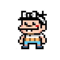 「バカハザ ～少年バカボン × バイオハザード～」バカボンのドット絵。