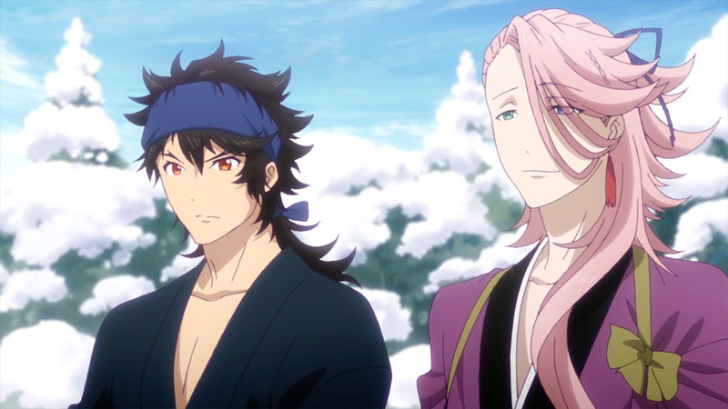 アニメ「刀剣乱舞-花丸-」の場面カット。