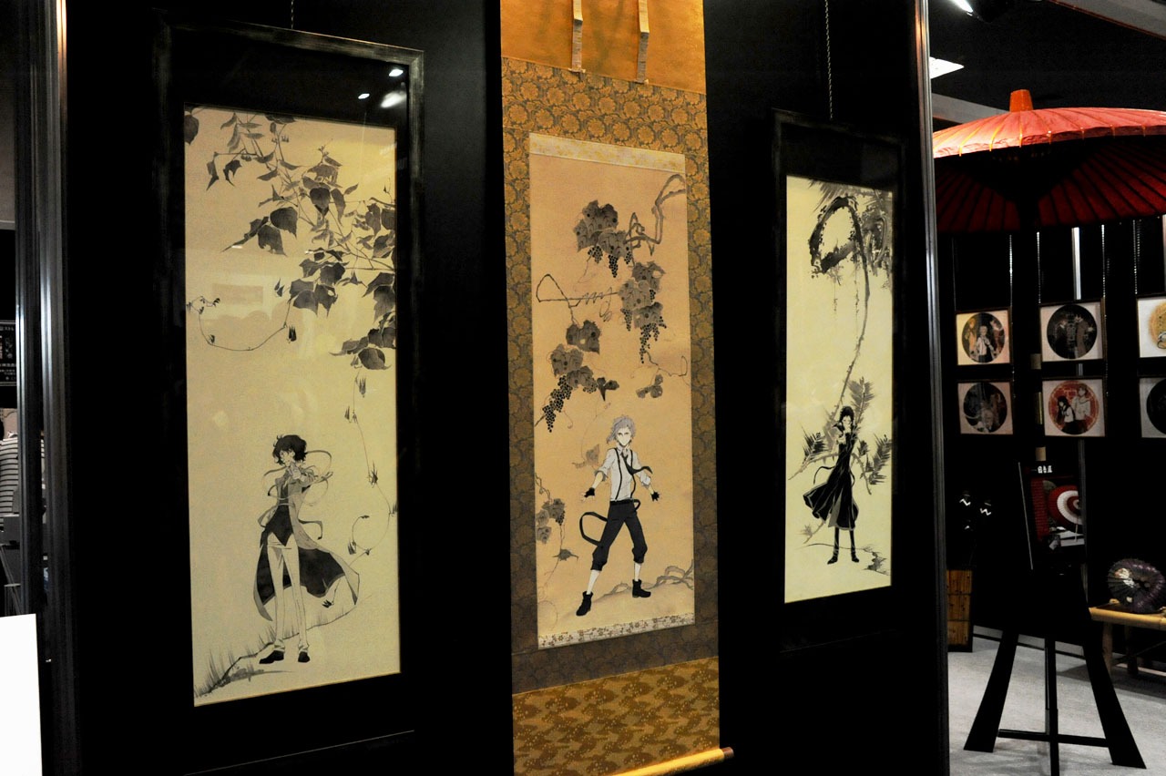 株式会社KADOKAWAブースに展示された、「文豪ストレイドッグス」の日本画。