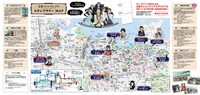「文豪ストレイドッグス スタンプラリー in YOKOHAMA」のマップ。