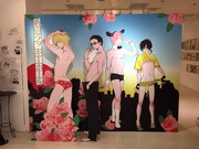 「PARCO×on BLUE原画展」の様子。