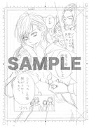 杉山美和子による直筆の生下絵のサンプル。なお下絵の種類は選べない。
