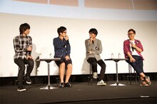 左から伊藤節生、櫻井孝宏、立川譲監督、亀田祥倫。