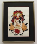 「パルファム」ピオニーの木版画。