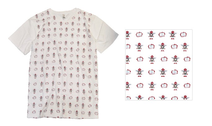 Tシャツ（ロボット総柄）