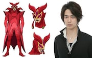 レッドデスマスクの設定画(左)と、三浦祥朗。