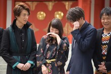 左から鈴木拡樹、川栄李奈、早乙女友貴。