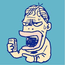 奥村勝彦編集総長（イラスト：桜玉吉）