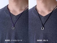 コラボネックレスの着用イメージ。