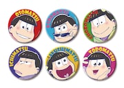ニンテンドー3DS用ゲームソフト「おそ松さん 松まつり!」の限定版に同梱される缶バッジ。