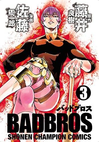 「BADBROS」3巻。表紙は“バビロンの悪の華”醍醐正春。