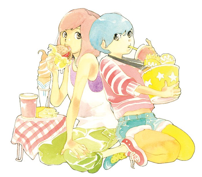 「漫画家ごはん日誌 たらふく」カバーイラスト