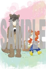 「うどんの国の金色毛鞠」8巻に封入されている初回特典ポストカードの絵柄。