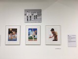 ひぐちアサ「おおきく振りかぶって」の展示。