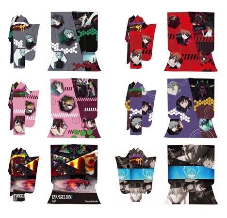 「EVANGELION × Full Graphic Kimono Project」のため制作された着物のデザイン案。