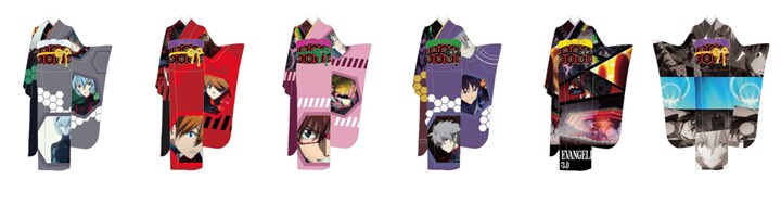 「ヱヴァ：Q」フルグラフィック着物、6デザインから1着をアンケートで商品化