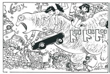 吾妻ひでお「大統領特使さとみちゃん」より。