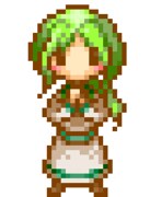 「『クジラの子らは砂上に歌う』ドット絵 アクリルキーホルダー」（スオウ）