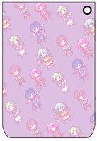 「『クジラの子らは砂上に歌う』ドット絵 パスケース」（ラベンダー）