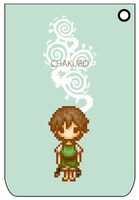 「『クジラの子らは砂上に歌う』ドット絵 パスケース」（ペパーミント）