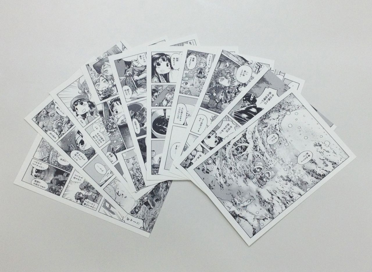 一部書店でハルタVol.38の購入者に配布される「群青学舎」のポストカード集。